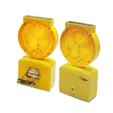 Lámpara Solar Destellante Ambar (amarilla) Qrubber-0