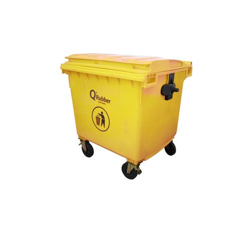 Contenedor de Basura 1100 lts amarillo QRubber-0