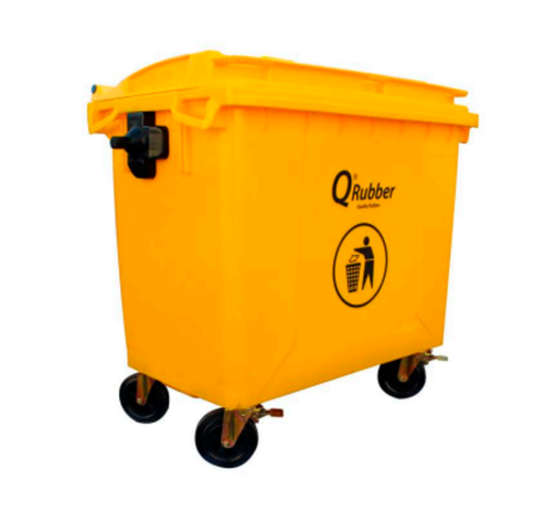 Contenedor de Basura 1100 lts amarillo QRubber-1