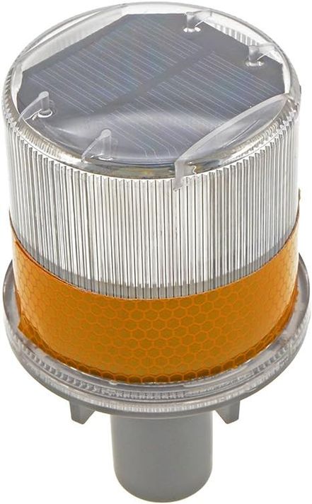 Baliza destellante solar led color amarillo QRubber-2