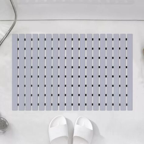 Mat Piso PVC Spa y Zonas Húmedas 61 cm x 1,3 mt Gris Qrubber-1