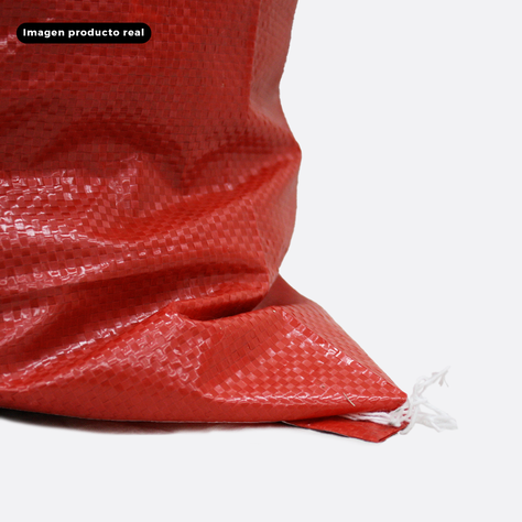 Saco tipo Papero Rojo 50 kilos x 100 unid 60x90cm QRubber-2