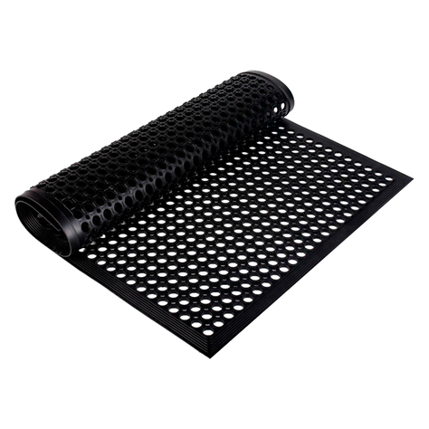 Piso Drenaje c/ bordes seguridad 91cmx152mx11mm QRubber-0
