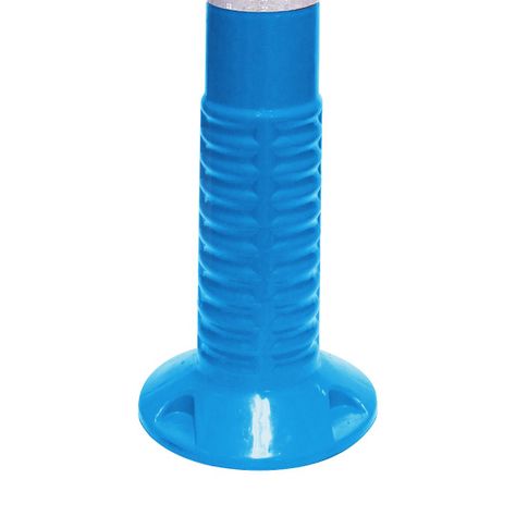 Hito vialidad poliuretano 75 cm 3 cintas azul QRubber-1