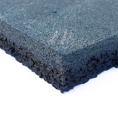 Pastelón de caucho 50cmx50cmx25 mm gris Qrubber-0