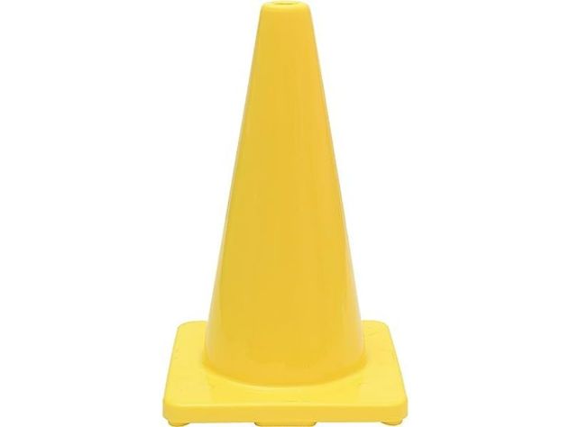 Cono Vial Amarillo 70cm Base Tradicional sin Cinta QRubber-0
