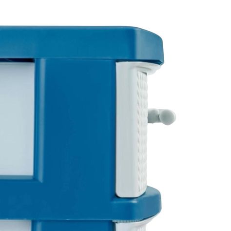 Cajonero 7 Niveles Space Azul Blanco tipo Rattán MQ QRubber-7