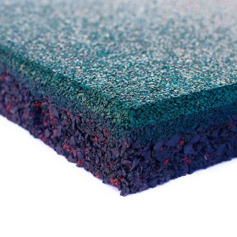 Pastelón de caucho 50cmx50cmx25 mm verde QRubber-0