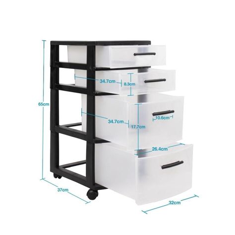 Cajonero 4 Niveles Eclypse Negro MQ QRubber-3