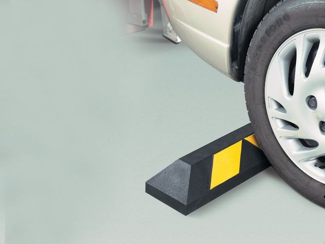 Tope de estacionamiento 90x15x10cm negro / amarillo QRubber-2