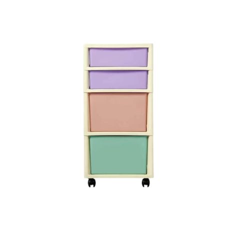 Cajonero 4 Niveles Candy Multicolor tipo Rattán MQ QRubber-4