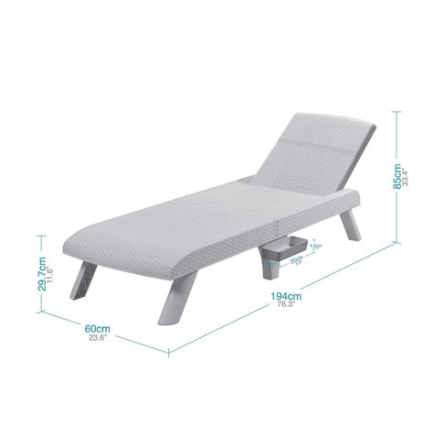 Reposera Plegable Capri Silver tipo Rattán MQ QRubber-3