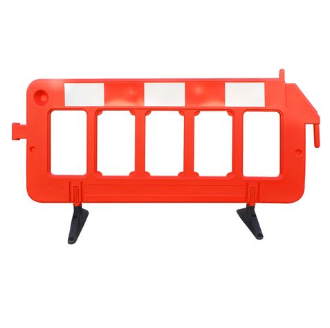 Barrera Plástica Trafico Premium Roja 1x2mts QRubber-0