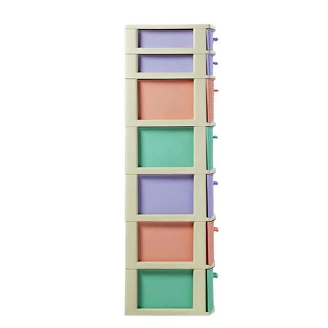 Cajonero 7 Niveles Candy Multicolor tipo Rattán MQ QRubber-2