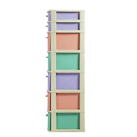 Cajonero 7 Niveles Candy Multicolor tipo Rattán MQ QRubber-5