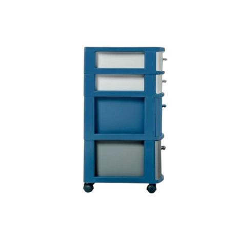Cajonero 4 Niveles Space Azul Blanco tipo Rattán MQ QRubber-2
