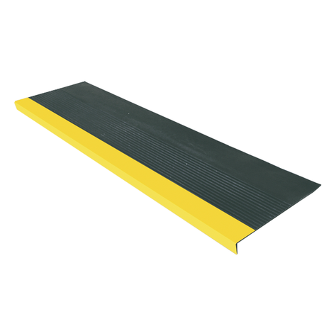 Grada estriada 121cm *32cm *4mm Negro/Amarillo QRubber-0