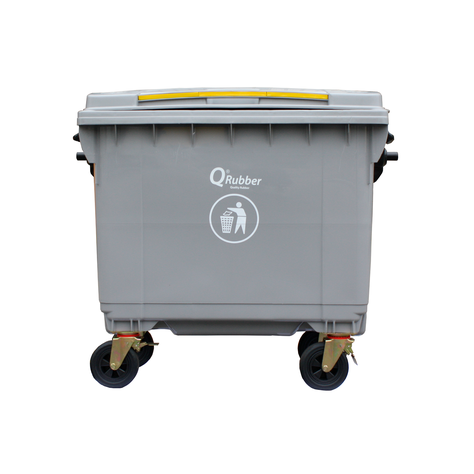 Basurero Contenedor Basura 660 lts gris QRubber-0