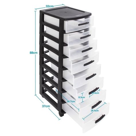 Cajonero 8 Niveles Eclypse Negro MQ QRubber-4