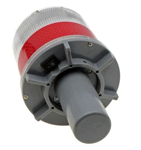 Baliza destellante solar led color rojo QRubber-1