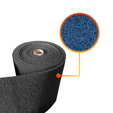Piso rollo PVC limpiapiés 13mmx1.20mts azul Qrubber-0