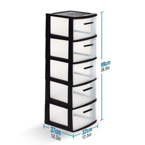 Cajonero 5 Niveles Eclypse Negro MQ QRubber-2