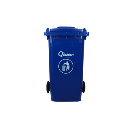 Basurero Contenedor Basura azul 240 lts QRubber-0
