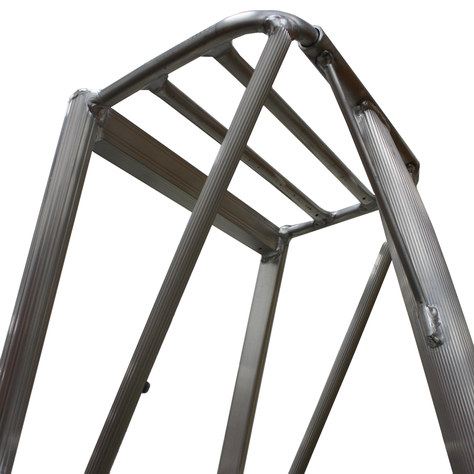 Escalera Cosechera de  Aluminio 1.8mt - 6 peldaños QRubber-1