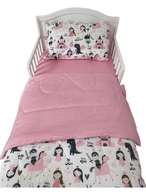 SET ROPA PARA CAMA DE TRANSICIÓN PRINCESA DE 4 PIEZAS PELLITOS-1