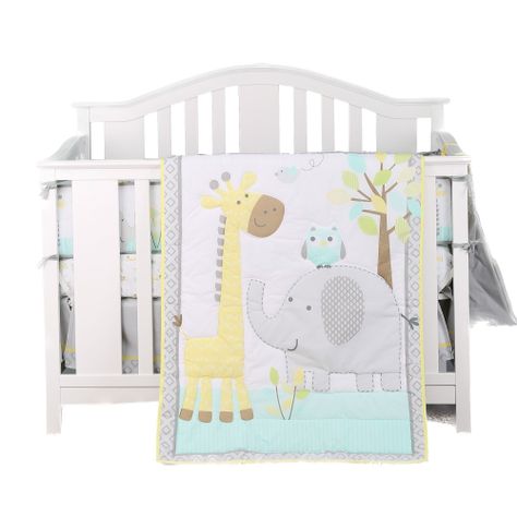 SET ROPA DE CUNA JIRAFA Y ELEFANTE-0