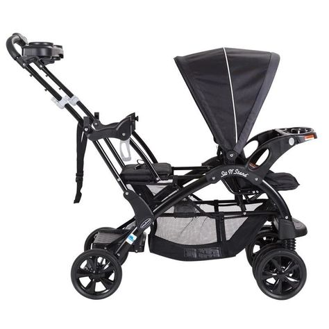 COCHE DOBLE SIT N' STAND ONYX BABY TREND-1