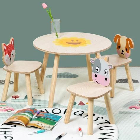 Mesa Animales 3 sillas con centro desmontable-2