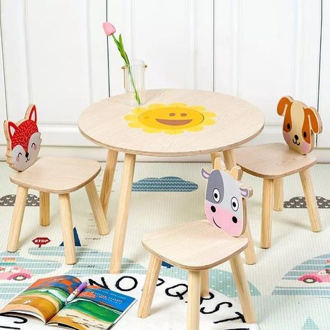 Mesa Animales 3 sillas con centro desmontable-4