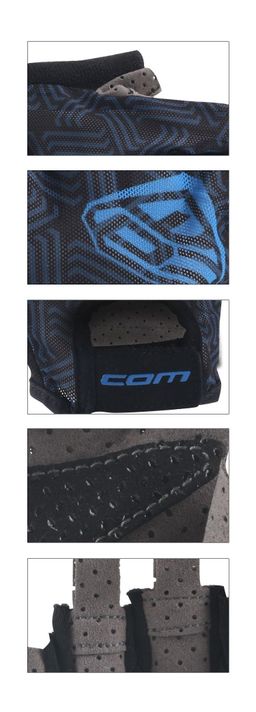 Guante dedos medios Bicicleta ninos talla 5 Blue-1