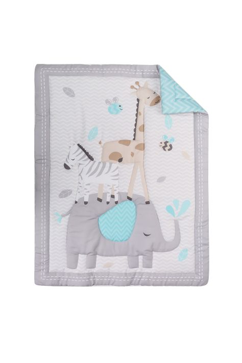 Set ropa de cuna 7 piezas Jirafa Green-2