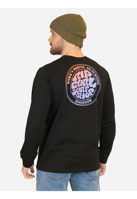 Polera ML RiderQ Negro Hombre Rip Curl-1