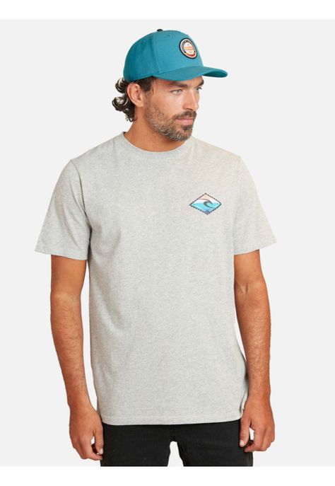 Polera M/C Premium Gris Mezcla Hombre Ripcurl-0
