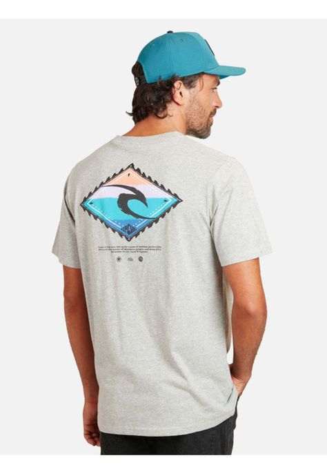 Polera M/C Premium Gris Mezcla Hombre Ripcurl-1