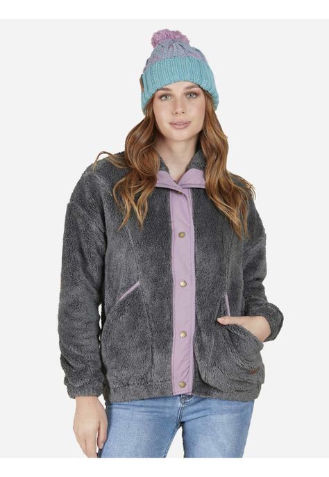 Poleron Smoked Pearl Mujer Gris Oscuro Mezcla Rip Curl-0