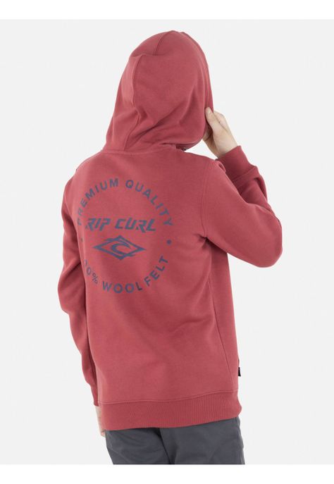 Poleron PREMIUM QUALITY HOODIE Juvenil Hombre Rojo Rip Curl-1