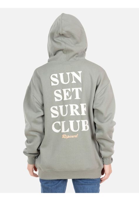 Poleron Canguro Sunset Club Verde Mujer Rip Curl-1