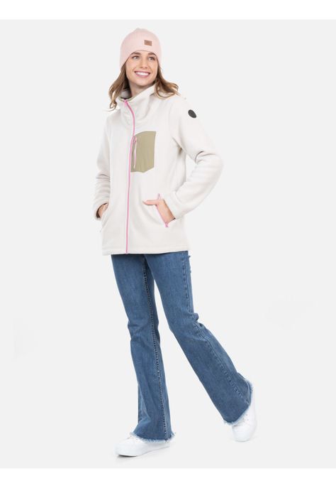 Poleron Micropolar Kokes Rr Beige Mujer Rip Curl-3