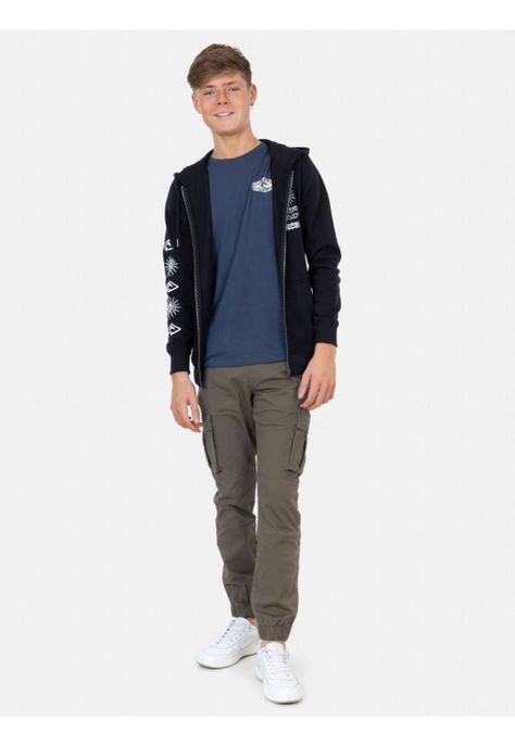Poleron FZ Sun / Wave Negro Infantil Rip Curl-1