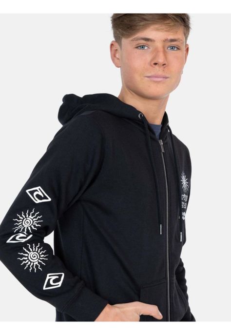 Poleron FZ Sun / Wave Negro Infantil Rip Curl-3