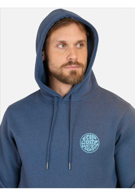 Poleron Canguro Wetsuits Logo Azul Hombre Rip Curl-2