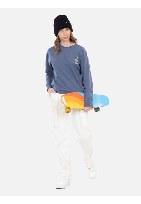 Polera ML Rena Celeste Mujer Rip Curl-3