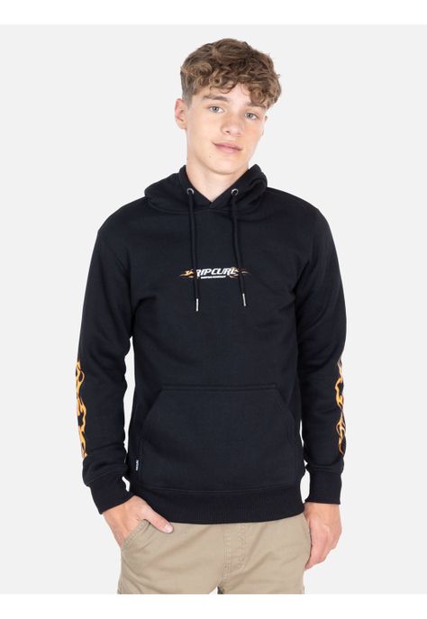 Poleron Canguro Curlix Negro Infantil Rip Curl-0