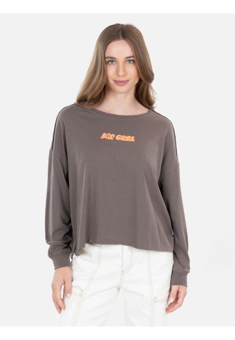 Polera ML Loá Café Mujer Rip Curl-0