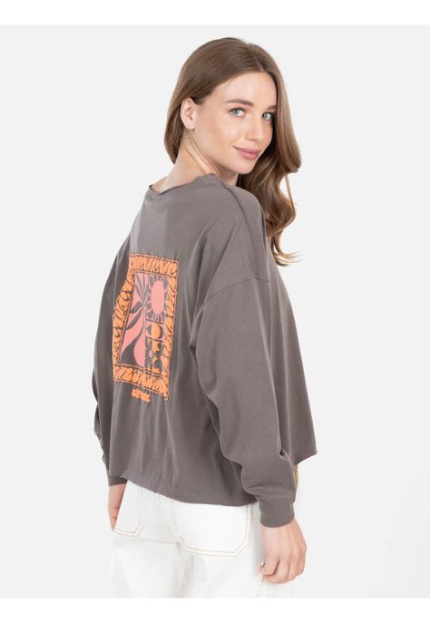 Polera ML Loá Café Mujer Rip Curl-1