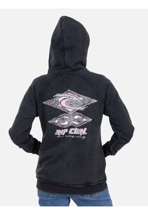 Poleron FZ Raw Energy Full Zip Negro Mujer Rip Curl-1